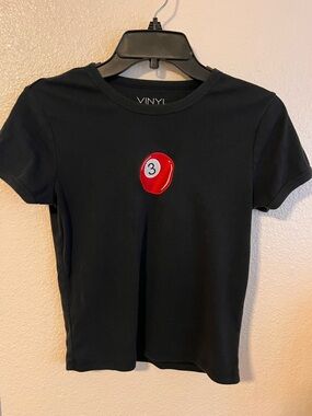 Vinyl Threads Pool Ball Cropped T-Shirt